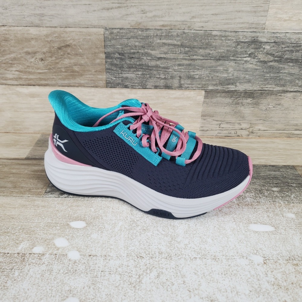 KURU Atom 2 Womens Shoes Sz 5 M Running Night Blue Teal Mesh Lace Up Sneakers